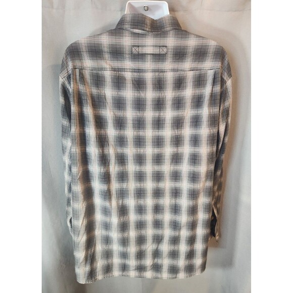 Duluth Trading Company Men's Untucked Relaxed Fit Plaid‎ Button Down Shirt XLT - Picture 2 of 5